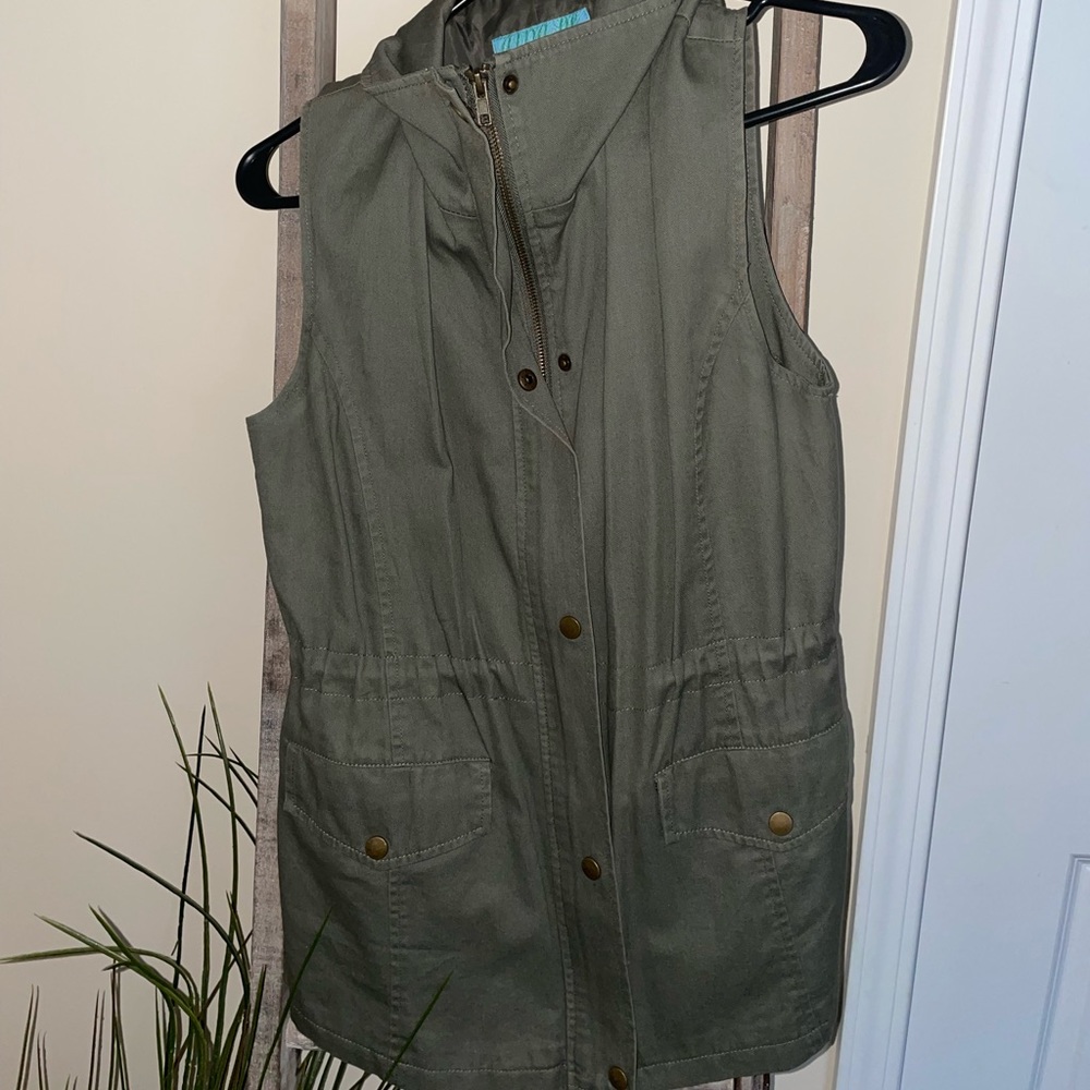 Olive green Francesca’s closet vest